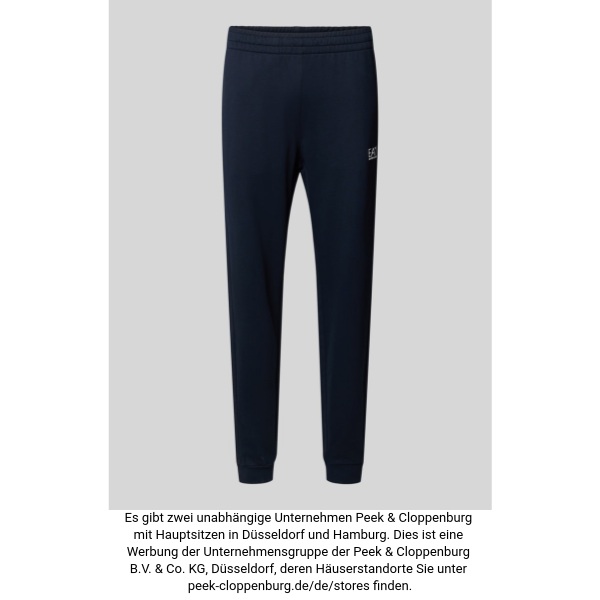 Ea7 Emporio Armani Herren Dunkelblau Sweatpants Mit Logo Und Elastischem Bund Klein