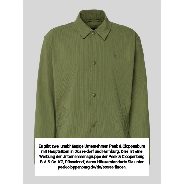 Polo Ralph Lauren Herren Oliv Regular Fit Blouson Aus Baumwoll-Mix Modell 'Seersucker'