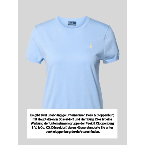 Polo Ralph Lauren Damen Hellblau Regular Fit Strickpullover Aus Baumwoll-Mix