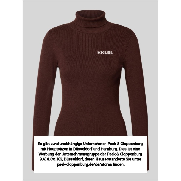 Karo Kauer Damen Rollkragenpullover Braun Gr. Klein