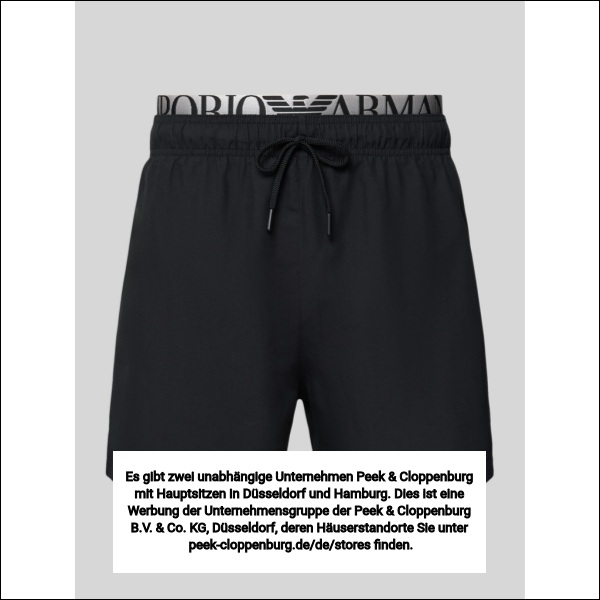 Emporio Armani Herren Schwarz Badehosen, Gr. Mittel